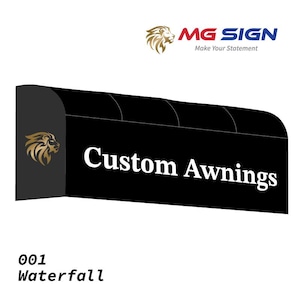Waterfall Awning Canopy (Model 001) – DIY-Friendly Kit for Storefronts, Windows, Doors, Patio, Commercial and Residential Use