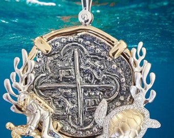 Atocha turtle rescue pendant shipwreck sunken is coin