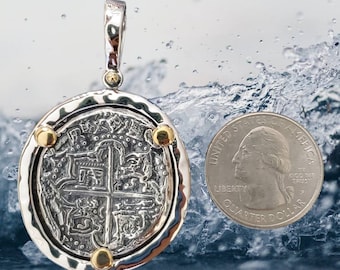 Large Atocha pendant shipwreck treasure coin
