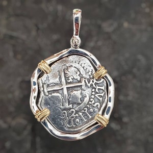 Atocha silver and 14kt gold overlay coin