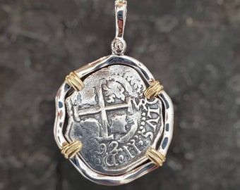 Atocha silver and 14kt gold overlay coin