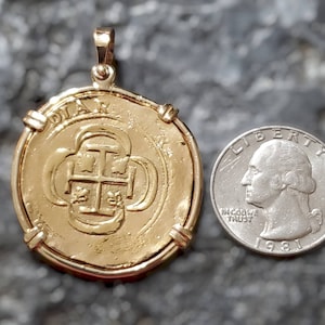 Atocha 14kt solid gold coin shipwreck sunken treasure museum quality