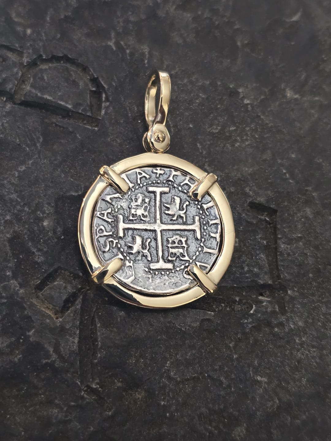 Atocha 14kt Gold Overlay Treasure Coin - Etsy