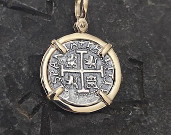 Atocha 14kt gold overlay treasure coin