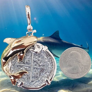 Large Atocha coin with shark pendant