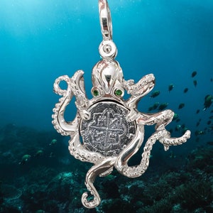 Atocha silver octopus pendant