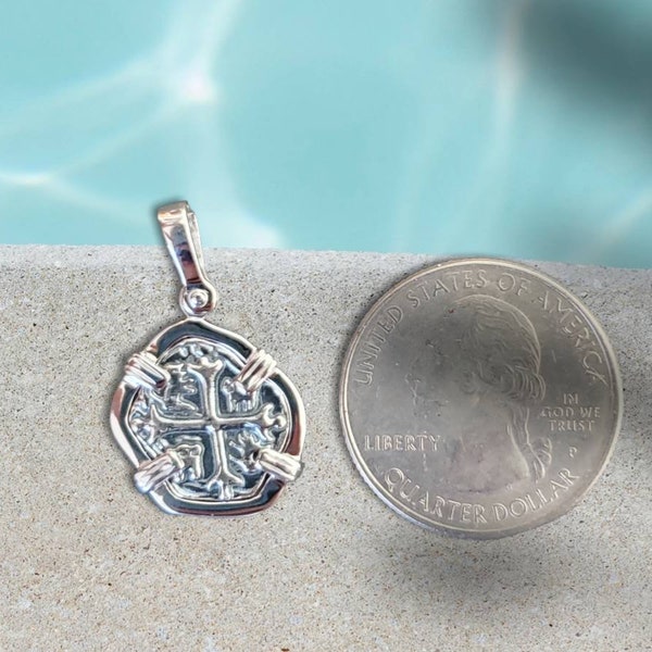 Small atocha silver coin jewelry