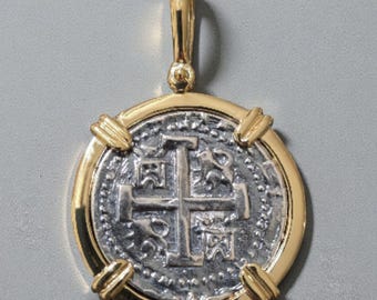 Atocha Solid Gold Coin 14kt Gold Coin - Etsy