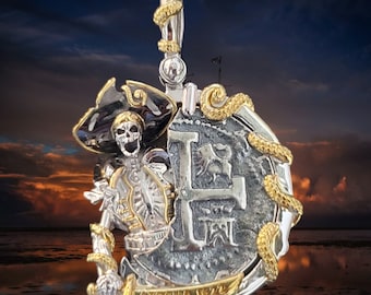 Atocha skeleton coin zombie pirate shipwreck galleon museum quality coin