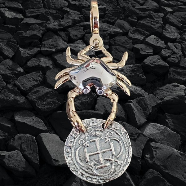 Atocha pendant crab shipwreck treasure coin