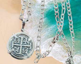 Atocha replica coin with chain
