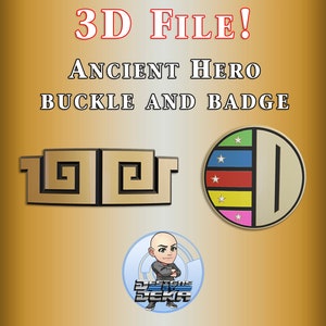 Ancient Hero Buckle and badge 3D files