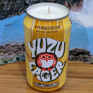Japanese Kiuchi Brewery Yuzu Lager Beer Can Candle | Choice of Scent