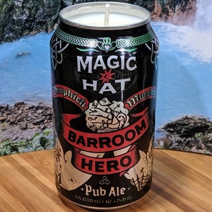 Magic Hat Barroom Hero Beer Can Candle | Custom Scent
