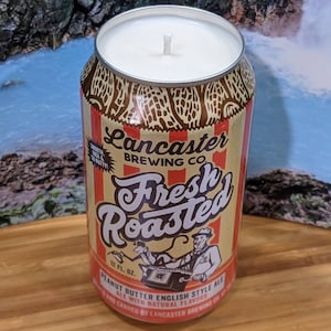 Lancaster Brewing Company Fresh Roasted Peanut Butter English Style Ale Beer Can Candle | Choice of Scent