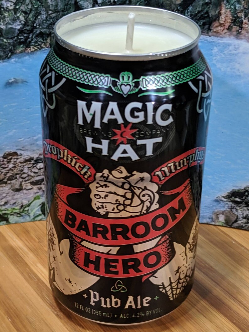 Custom Scent Magic Hat Barroom Hero Beer Can Candle