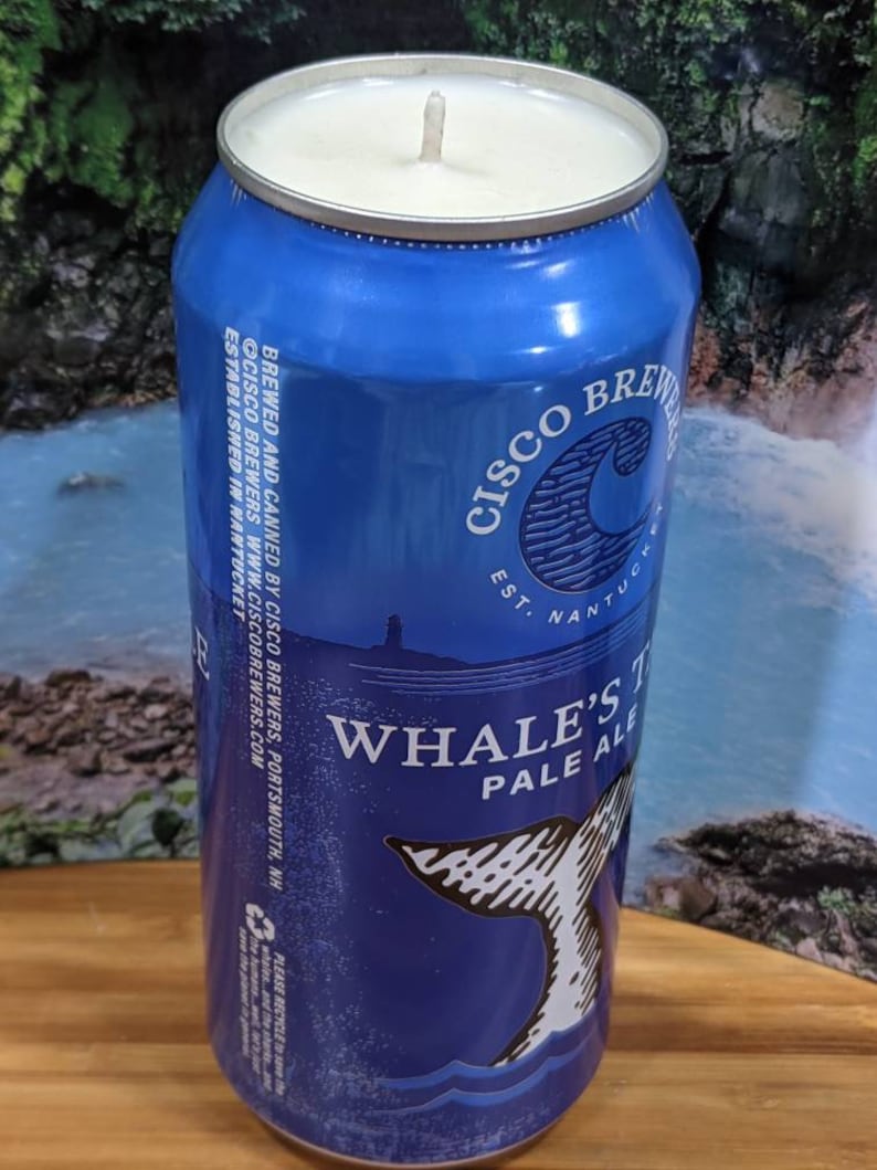 Cisco Brewers/' Nantucket Whale Tale Pale Ale 16oz Choice of Scent Beer Can Candle