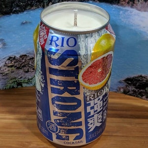 Rio Strong Grapefruit, Rum and Vodka Beer Can Candle | Mango Papaya Scented