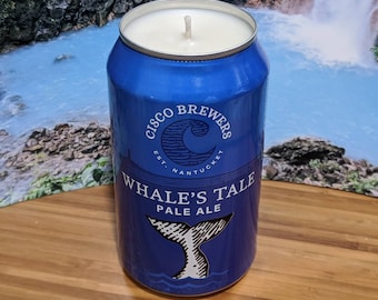 Cisco Brewers' Nantucket Whale Tale Pale Ale Beer Can Candle | Choice of Scent