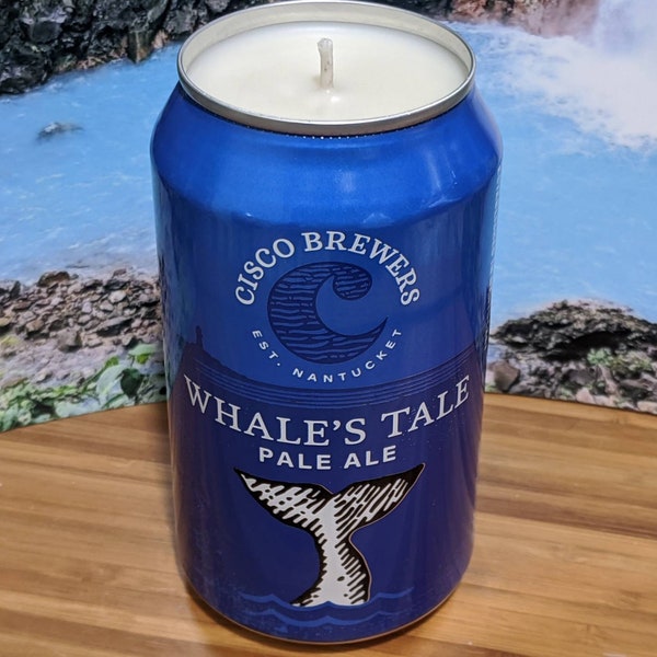 Cisco Brewers' Nantucket Whale Tale Pale Ale Beer Can Candle | Choice of Scent