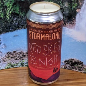 Stormalong American Hard Cider Red Skies at Night Can Candle | Choice of Scent