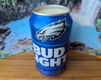 Philadelphia Eagles Limited Edition Altered Bud Light Beer Can Candle | Choice of Scent