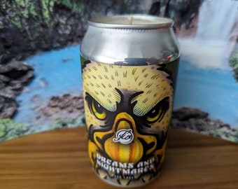 Free Will Brewing Dreams and Nightmare Pale Lager Beer Can Candle | Choice of Scent