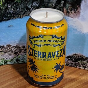 Sierra Nevada Sierraveza Easy Drinking Lager Beer Can Candle | Choice of Scent