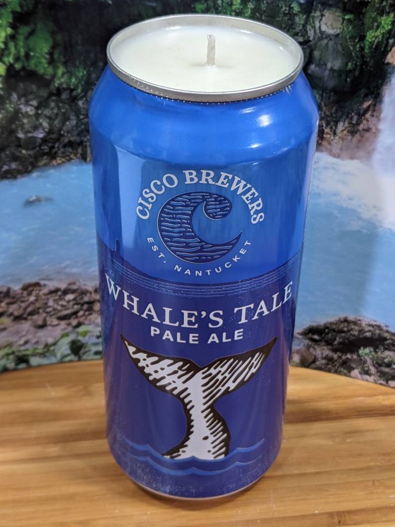 Cisco Brewers/' Nantucket Whale Tale Pale Ale 16oz Choice of Scent Beer Can Candle