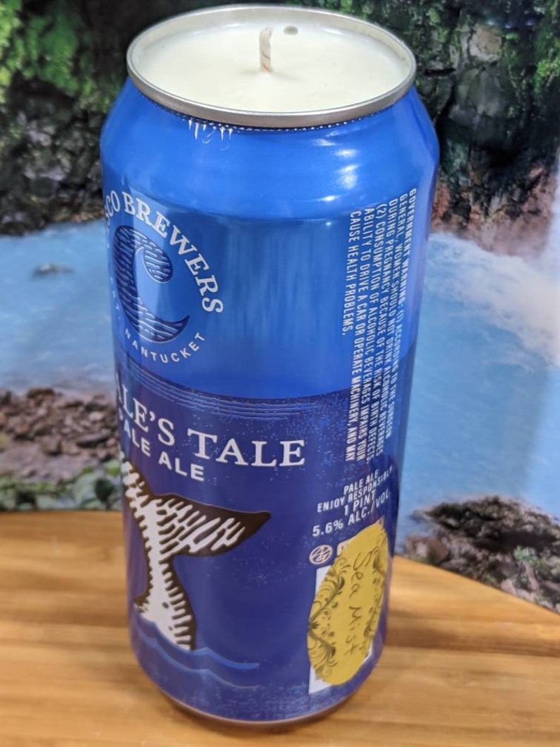 Cisco Brewers/' Nantucket Whale Tale Pale Ale 16oz Choice of Scent Beer Can Candle