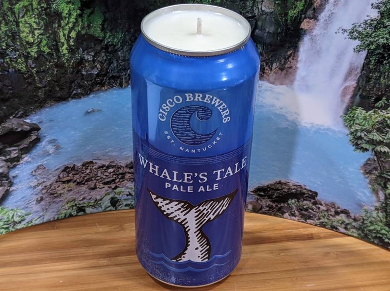 Cisco Brewers/' Nantucket Whale Tale Pale Ale 16oz Choice of Scent Beer Can Candle