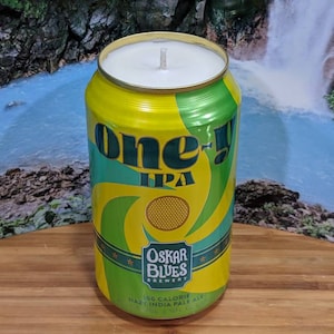Oskar Blues Brewery One-y IPA Beer Can Candle | Choice of Scent