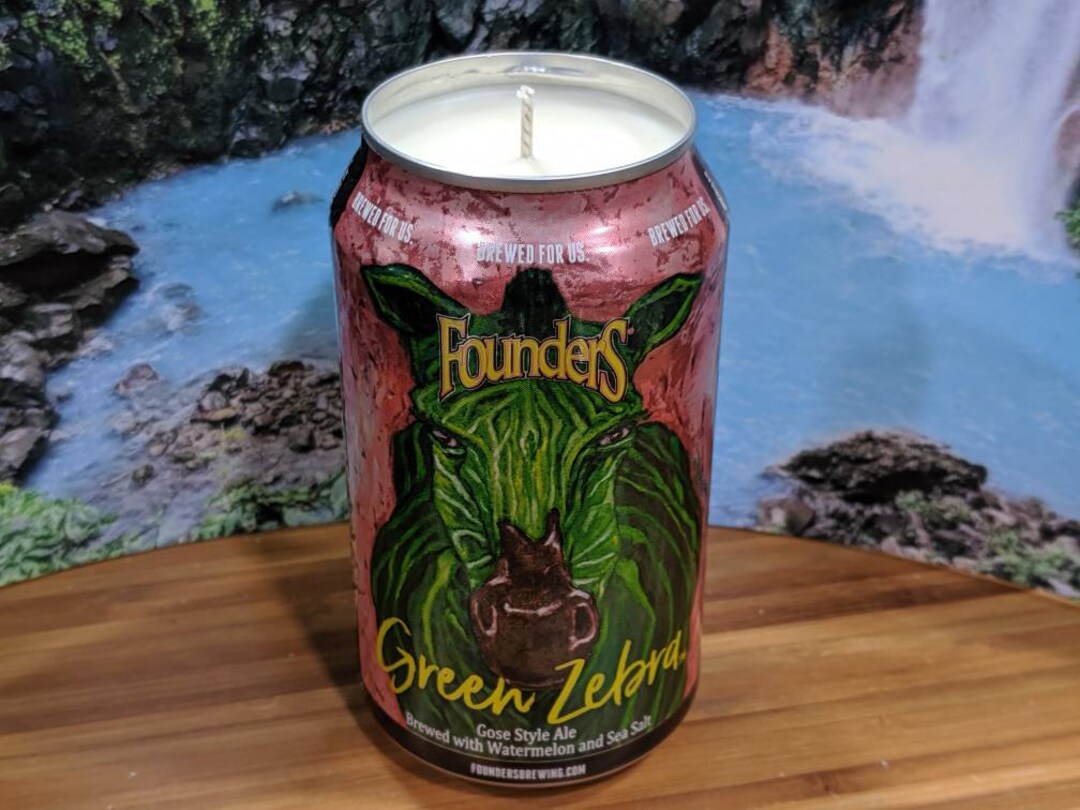 Founder's Green Zebra Beer Can Candle Choice of Scent Etsy