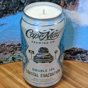 Cape May Brewery Coastal Evacuation Double IPA Beer Can Candle | Choice of Scent