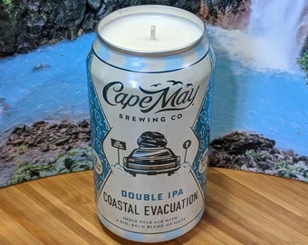 Cape May Brewery Coastal Evacuation Double IPA Beer Can Candle | Choice of Scent