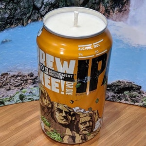 21st Amendment Brewery Brew Free or Die IPA Beer Can Candle | Choice of Scent