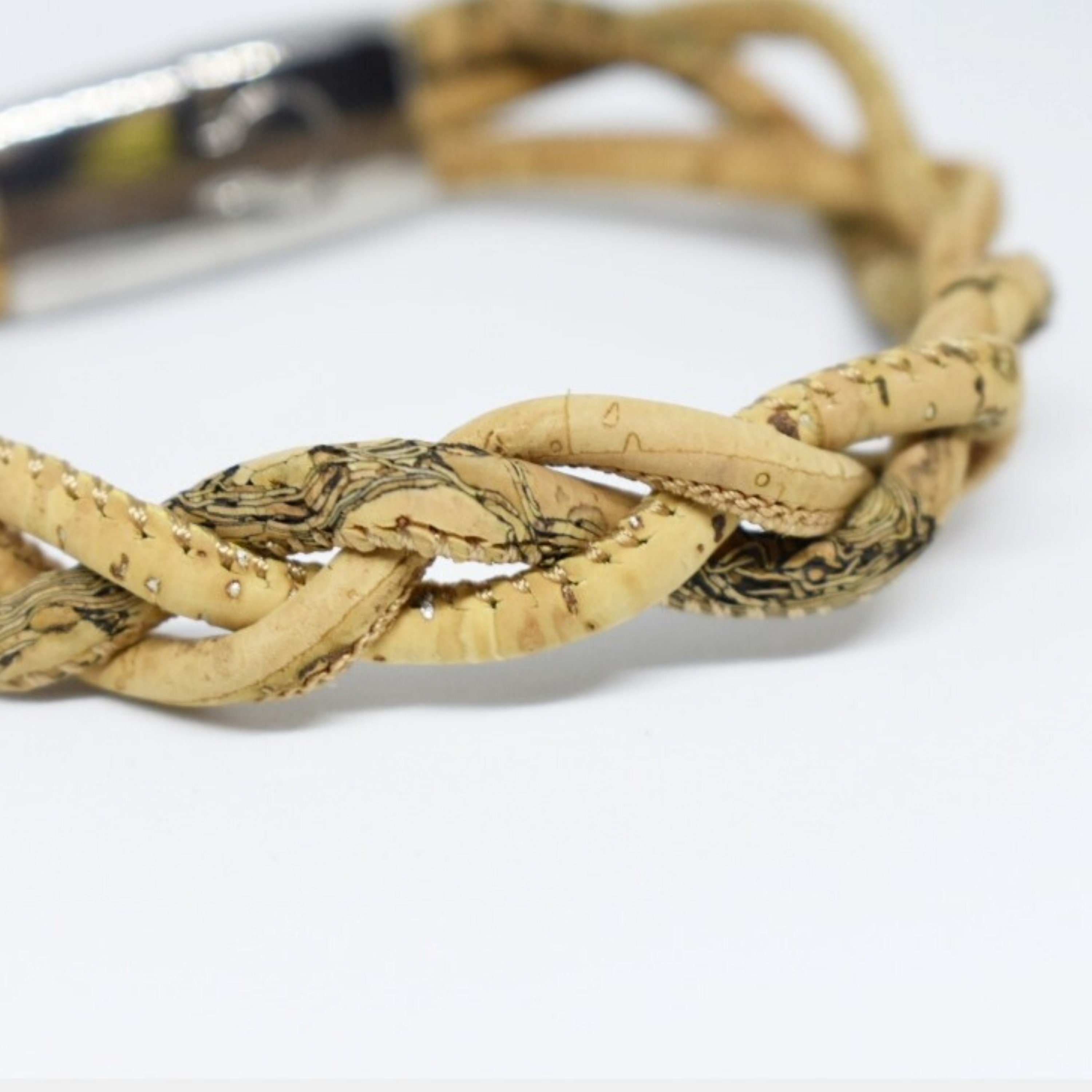 Braided Cork Cord Bracelet With Ends Etsy UK
