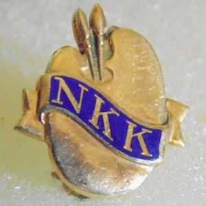 NKK fraternity/sorority lapel pin/brooch