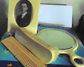 Vintage Vanity, Grooming set from early 1900 39 s all Ivory Pyralin celluloid bakelite