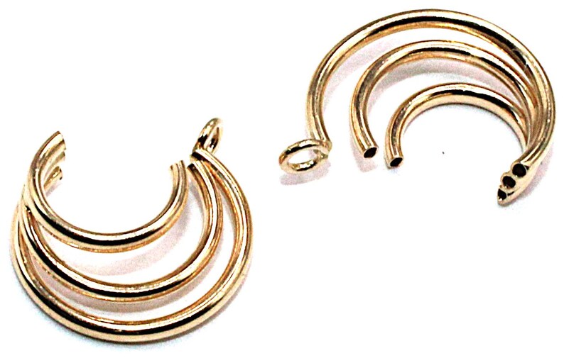 14kt Yellow Gold Half Spring Shaped Earring Jackets - Etsy