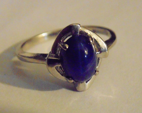 Star Sapphire in 14k white gold - image 4
