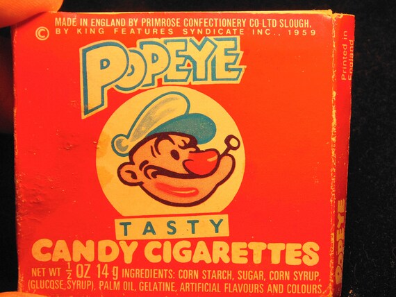Vintage Popeye Candy Cigarettes Never Used Rare Find Etsy Canada
