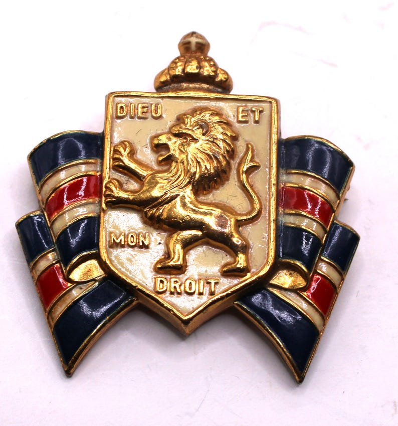 Accessocraft Patriotic WWII British War Relief Pin 1940 Rare Find - Etsy