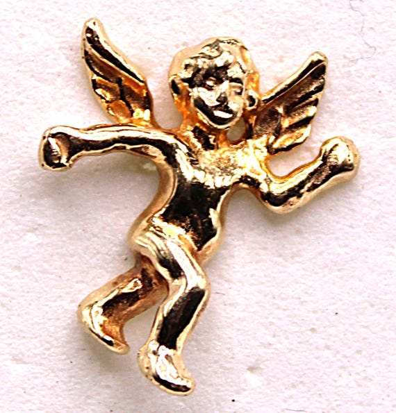14kt Yellow Gold Cupid Pin