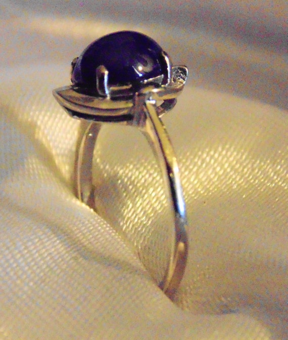 Star Sapphire in 14k white gold - image 8