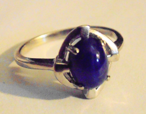 Star Sapphire in 14k white gold - image 2