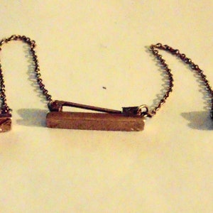10k gold tri-bar sweater pin tie pin scatter pin