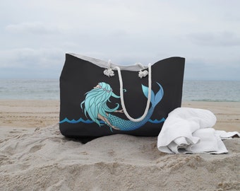 Sea Gypsy Weekender Bag | Bohemian Mermaid Beach Bag | Personalized Gifts | Gift for Mermaid Lovers | Stylish Bag | Personalized Tote