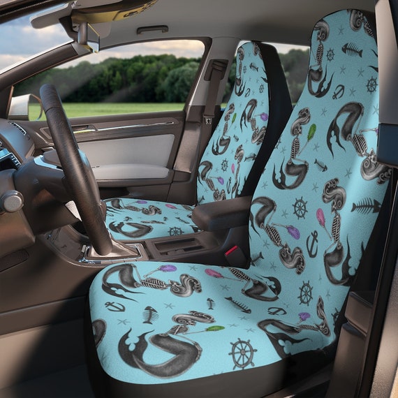 Gothic Mermaid Pattern Car Seat Covers Skeleton Mermaid Seat Covers Mermaid Car Accessories Tropical Seat Protectors New Car Gifts Etsy