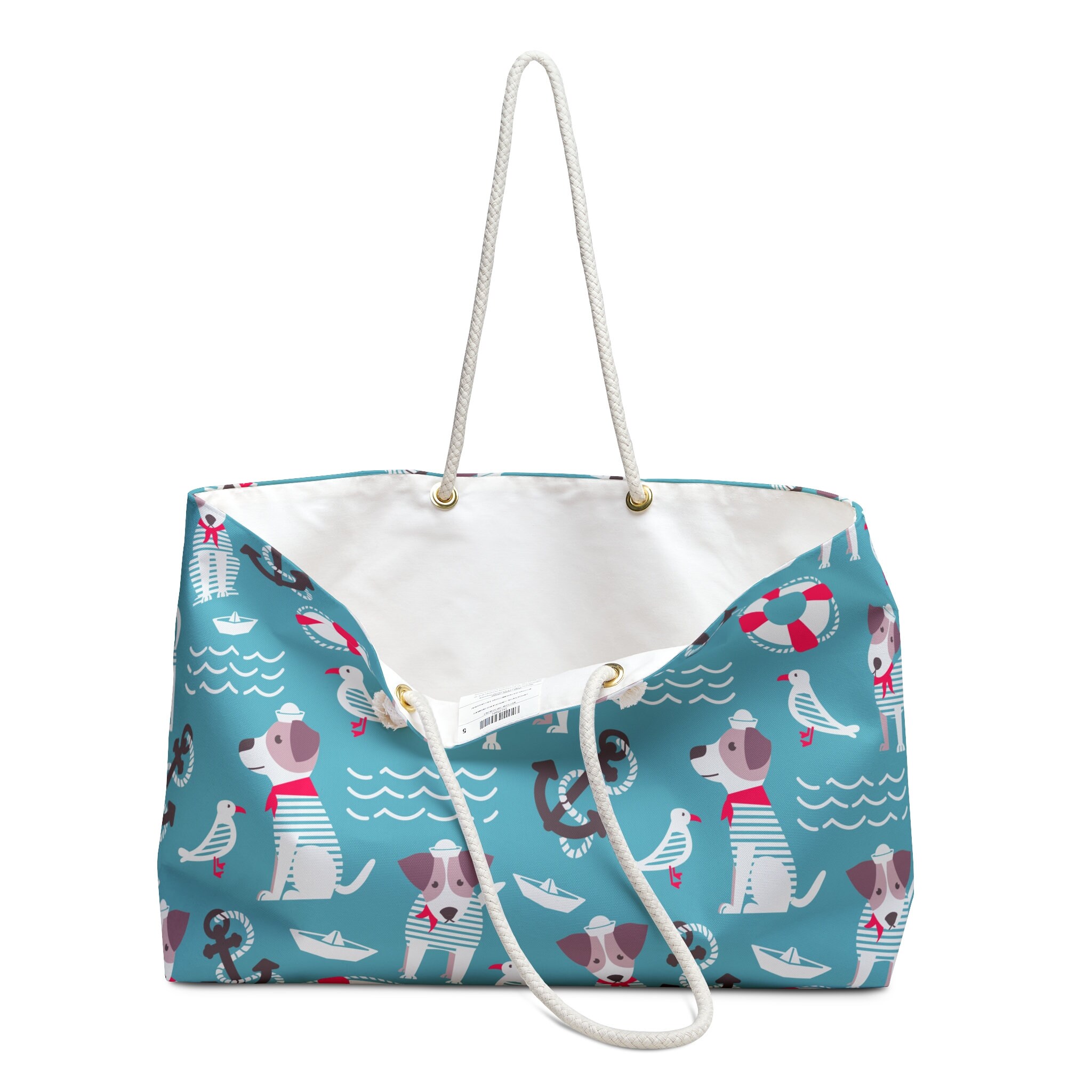 Sailor Dog Weekender Bag Nautical Dog Tote Bag Nautical Etsy